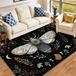 Tapis antidérapant pour salon avec imprimé papillon