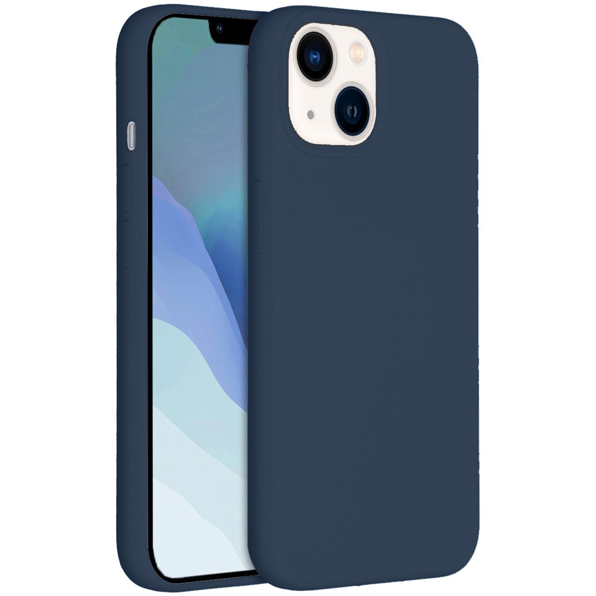 Accezz Liquid Silicone Backcover iPhone 14 - Dark Blue - Cover Case