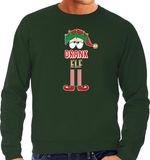 Bellatio Decorations Foute Kersttrui/Sweater Heren - Drank Elf - Groen - Kerst Elfje XL