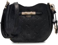 GUESS Carmella Crossbody Bucket Bag Black Logo Zwart