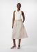 Comma A-lijn rok met elastische tailleband, beige, katoen, maat 42