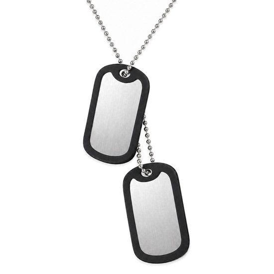 Mendes Dogtag kettinghanger edelstaal 70cm
