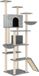 vidaXL Arbre à chat avec poteaux à gratter en sisal 191 cm gris clair