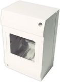 Zenitech Naakte elektrische box uitgerust 1 rij 4 modules wit