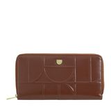 DuDu Up Portemonnee RFID-bescherming Leer 20 cm - Dames - Horizontaal - choccolate-lilac
