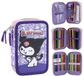 CERDÁ LIFE'S LITTLE MOMENTS Kuromi Trousse remplie 3 compartiments – 44 pièces – Officiellement sous licence