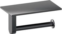 Brauer Toiletrolhouder Met Planchet - Gunmetal Geborsteld Pvd