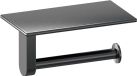 Brauer Toiletrolhouder Met Planchet - Gunmetal Geborsteld Pvd