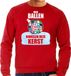 Bellatio Decorations Shoppartners Bv Rinkelende Kerstbal sweater / Kerst trui Mijn ballen rinkelen deze Kerst rood voor heren - Kerstkleding / Christmas outfit M