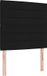 vidaXL LED Boxspringbed met Hoofdeinde Zwart 80 x 200 cm Stof