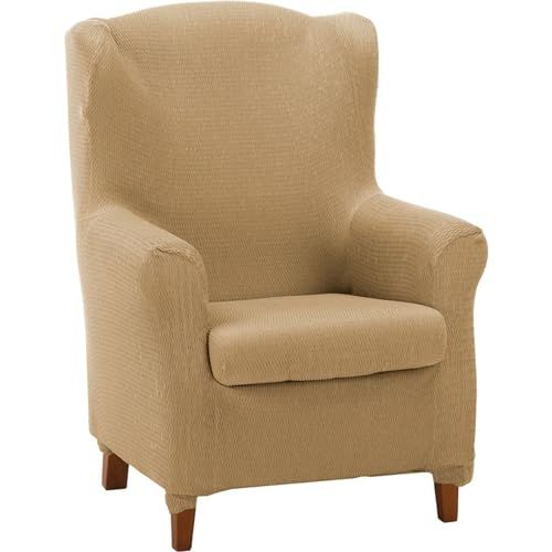 ECOMMERC3 Oorfauteuilhoes van duplex, elastisch en extra zacht, beige, verstelbare oorfauteuilhoes, 100% Made in Spain
