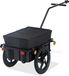 Remorque de vélo, capacité de charge 40 kg, noir, 144x59x80 cm