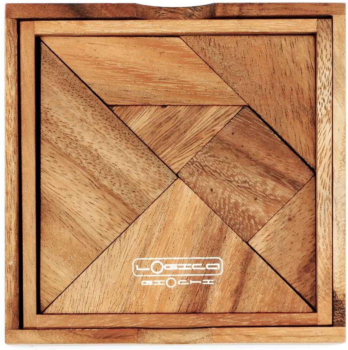 LOGICA GIOCHI Houten Puzzel Tangram 12x12x3cm