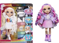 Rainbow High Watercolor & Create Modepop - Paarse ogen - 4+ jaar