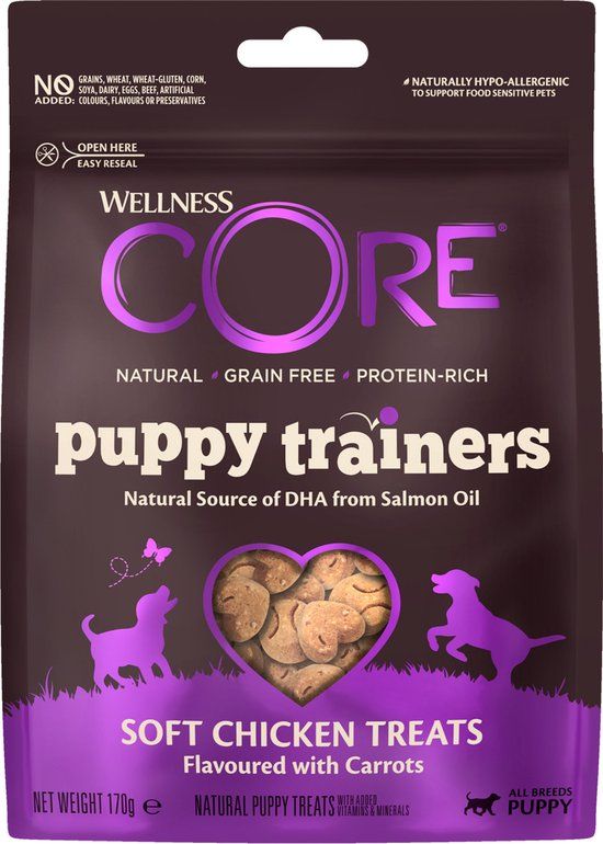 Wellness Core Puppy Trainers Kip - Wortel 170 gr