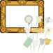 Accessoires de photomaton pour fête prénatale sans marque avec cadre - 11 pièces - cadre photo gonflable