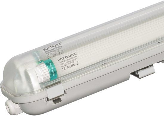 HOFTRONIC LED TL armatuur 60cm Dubbel IP65 3000K Warm Wit Koppelbaar