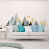 Ambiance Sticker Muurstickers - Decoratie voor slaapkamer/woonkamer - Gigantische muursticker van de Scandinavische bergen van Nevada - 95x135cm