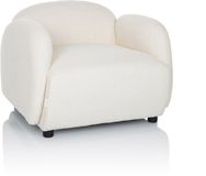 hjh LIVING Loungestoel / relaxfauteuil VERDUNA stof bouclé wit