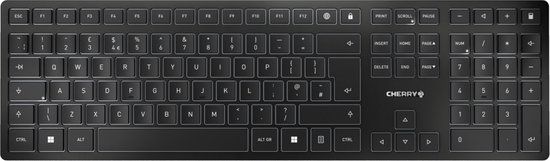 CHERRY KW 9100 SLIM Toetsenbord RF-draadloos + Bluetooth QWERTY Engels Zwart