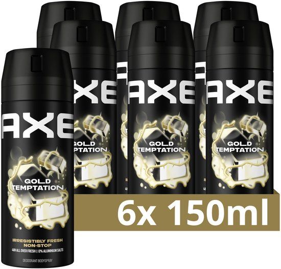 AXE Deodorant Bodyspray - Gold Temptation - 6 x 150 ml - Voordeelverpakking