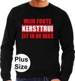 Bellatio Decorations Shoppartners Bv Grote maten foute Kersttrui / sweater - mijn foute kerst trui zit in de was- zwart voor heren - plus size kerstkleding / kerst outfit XXXXL