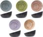 Cosy & Trendy bols à tapas / snacks Streetfood - 6x pièces - mélamine - multicolore - 12 x 8 cm