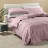 Caleffi Dekbedovertrek voor tweepersoonsbed, percal, roze, 79423