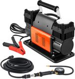 VEVOR Krachtige Tweecilinder Luchtcompressor, 300 L/Min, Draagbare Bandenpomp, 12 V, 150 Psi, Offroad Luchtpomp met Digitale Drukmeter en Adapters voor Vrachtwagens, Auto's, SUV's, Terreinwagens en Campers