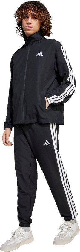 Adidas Sportswear 3-Stripes Woven Trainingspak - Heren - Zwart