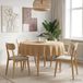 vidaXL Tafelkleed - Rond - Beige - Ø 140 cm - Polyester