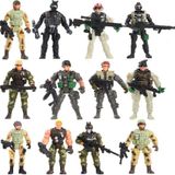 Jouets militaires Figurines d'action - Soldat - 12 pièces - Coloré - 10 cm