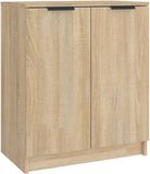 vidaXL Schoenenkast Sonoma eiken Bewerkt hout 59x35x70 cm