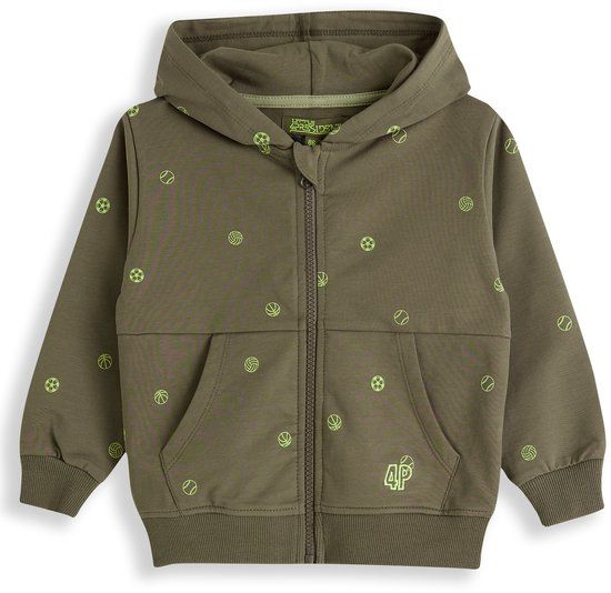 4PRESIDENT Sweater jongens - Stone gray - Maat 80 - Jongens trui