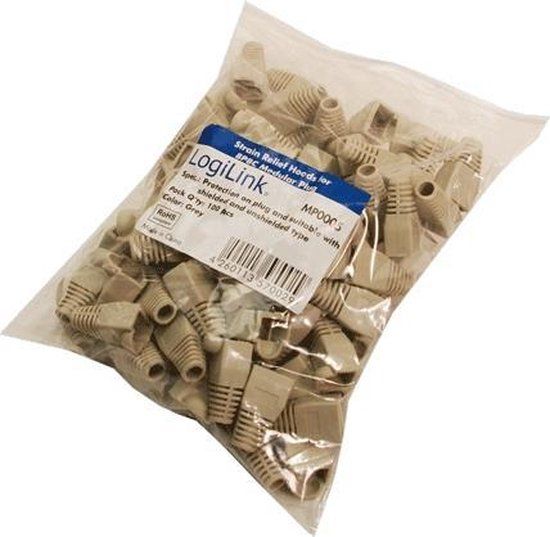 Logilink RJ45 Tule Grijs 100 stuks 6mm