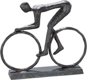 Gilde Handwerk - Sculptuur - Wielrenner - Metaal - Zwart
