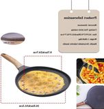 Casserole universelle sans marque avec poignée en bois | 25,4 cm | Aluminium | Rond | Avec couvercle | Oui
