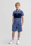 Minoti Kleding Set Jongens Colour-Block Polo Katoen Blauw