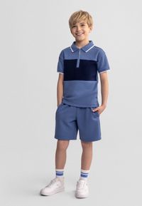 Minoti Kleding Set Jongens Colour-Block Polo Katoen Blauw
