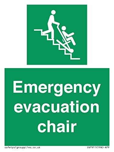 Viking Signs Emergency evacuatie stoel bord - 75x100mm - A7P