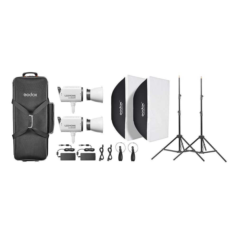 Godox Litemons LA300R RGB COB LED Light Two-Light Kit Wit