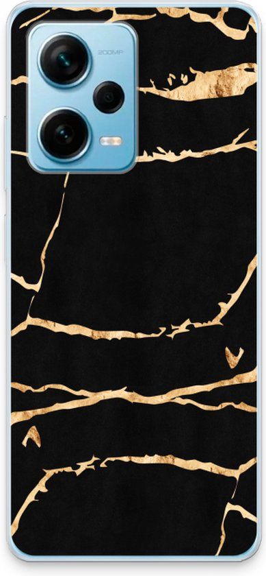 Case Company® - Xiaomi Redmi Note 12 Pro+ Case - Gold Marble - Soft Cover