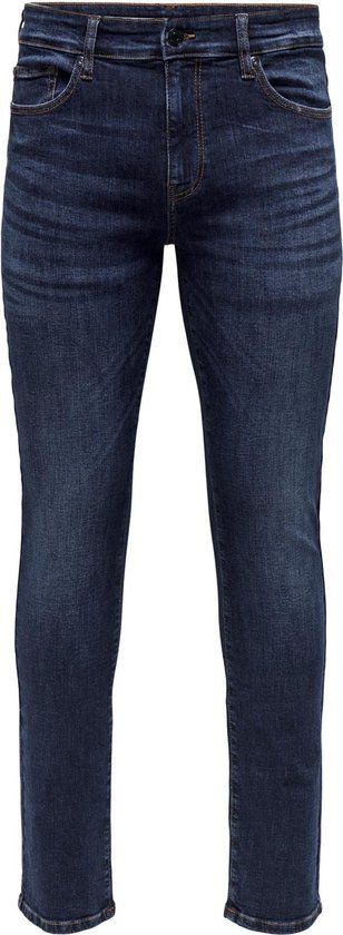 ONLY & SONS ONSLOOM Slim Fit Jeans - Dark Blue Denim - Men's W31/L32