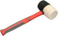 KOTARBAU® Rubberen hamer 900 g dubbele kop, zwart-wit