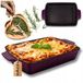 Hage Fonte Ovenschaal met Handgrepen - Émail Braadslede - 3.5 Liter - Aubergine Kleur
