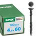 SPAX Gevelschroef, fixeerschroefdraad, verzonken kop klein, T-STAR plus T20, 4CUT-punt, A2 roestvrij staal BLAX