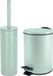 Spirella Badkamer/toilet accessoires set - WC-borstel en pedaalemmer 3L - metaal - mintgroen