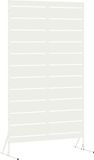vidaXL Privacyscherm 100 x 50 x 180 cm Staal Wit