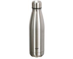 TERMO Cook Concept Travel drinkfles voor warme en koude dranken - zilver - roestvrij staal - met schroefdop - 500 ml