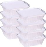 Elite Meal prep voedsel bewaar bakjes - Aluminium - 24x - 15 x 12 x 4 cm - met deksel